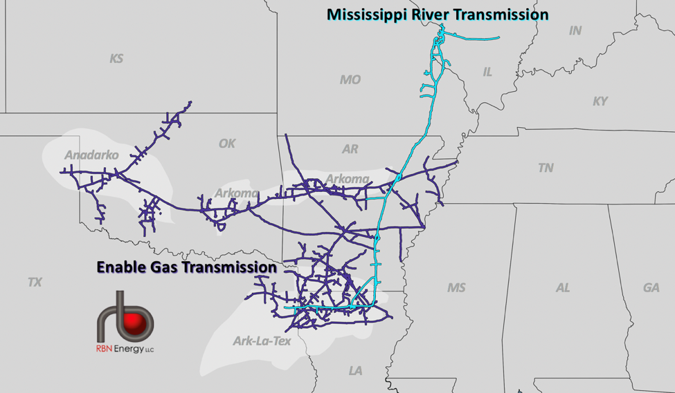 Enable Gas Transmission Map Takin' Care Of Business - Midstreamers' Benefiting From Past Decisions, New  Investments | Rbn Energy