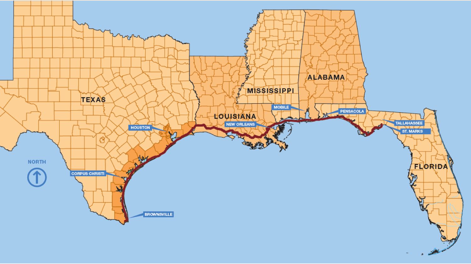 Gulf Coast Intracoastal Waterway Map Fall Foliage 2024