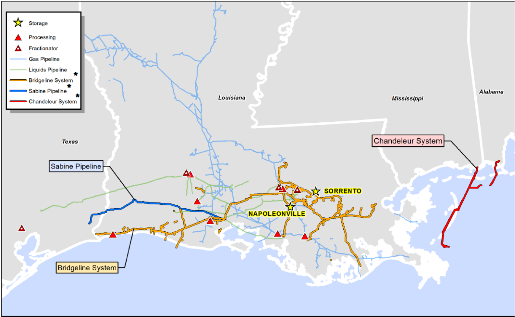 Natural Gas Pipeline System Map