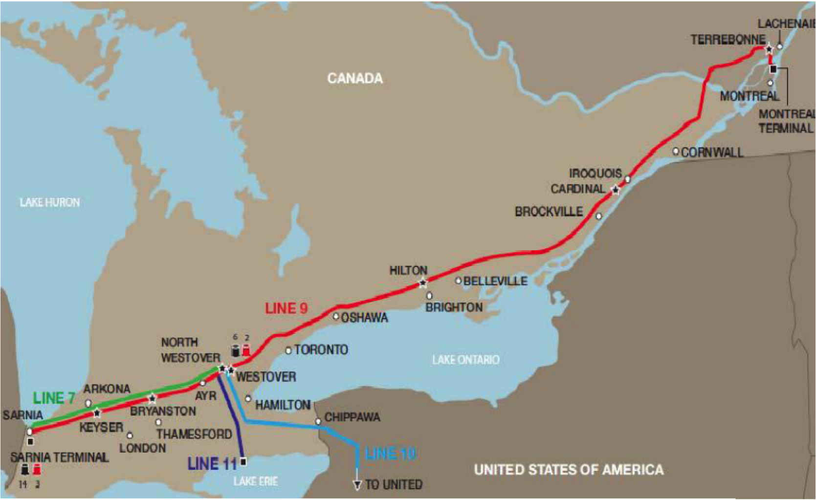 enbridge pipeline map