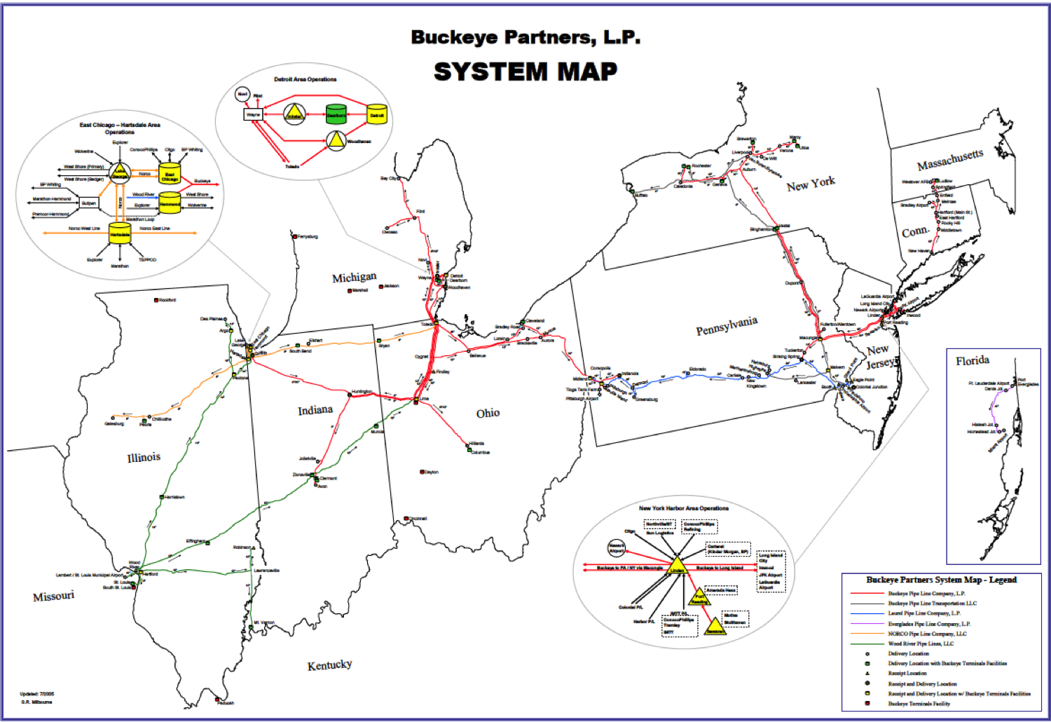 Colonial Pipeline System Map