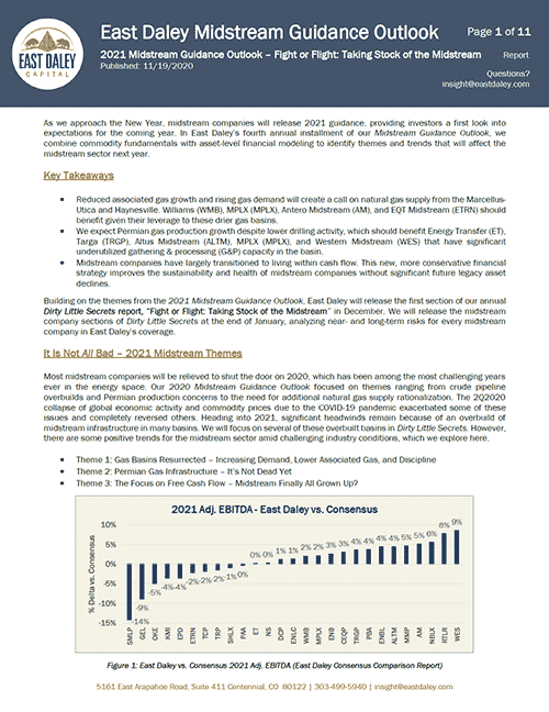 Midstream Guidance Outlook RBN Energy