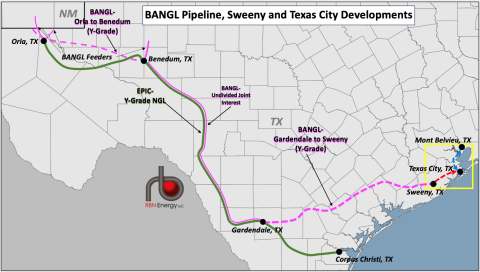 BANGL Pipeline, Sweeny and Texas City Developments