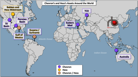Chevron’s and Hess’s Assets Around the World