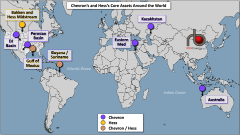 Chevron’s and Hess’s Core Assets Around the World