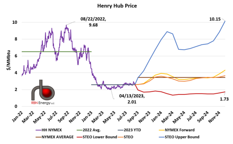 Henry Hub Historical and Forward Price
