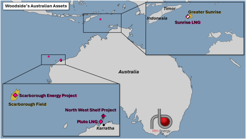 Map of Woodside’s Australian Assets