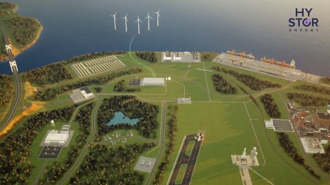 Rendering of Mississippi Clean Hydrogen Hub and Related Infrastructure