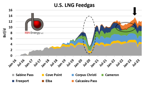 U.S. LNG Feedgas Demand by Terminal
