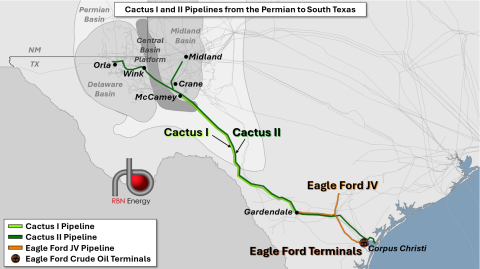 Cactus I and II Pipelines from the Permian to South Texas