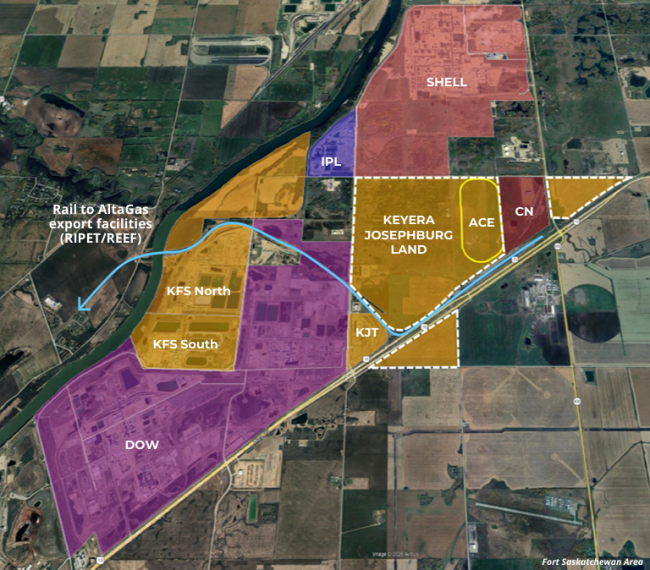 Keyera ACE Rail Terminal Aerial Map