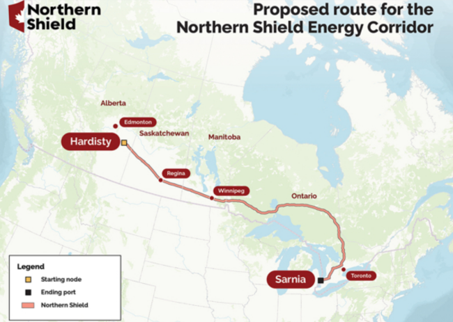 Northern Shield Energy Corridor Proposed Route