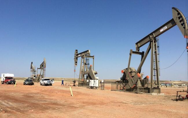 Image: Oil well pad in the Bakken Formation in North Dakota.Source: USGS