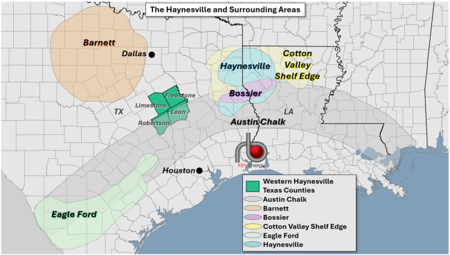 The Haynesville and Surrounding Areas
