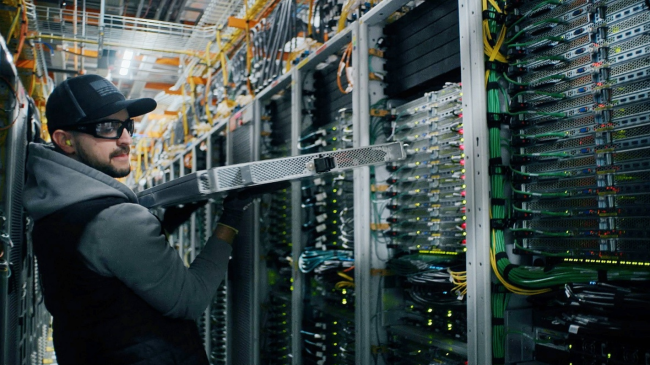 The Interior of an Amazon Data Center