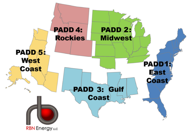 U.S. PADD Map