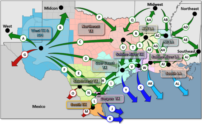 RBN’s Arrow Model for Texas Louisiana Gas Flows