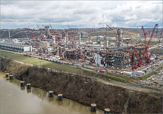 Construction on Shell’s Petrochemicals Complex in 2020