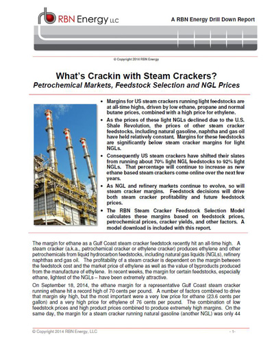 What’s Crackin with Steam Crackers - Petchem Markets, Feedstock Selection & NGL Prices